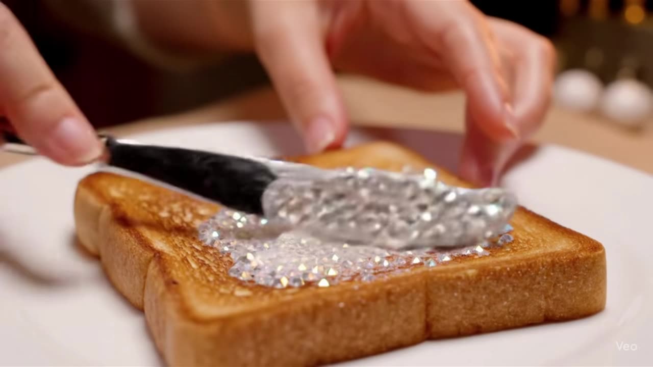 Diamonds on toast 💎🍞 #veo3 #aismr #asmr #fyp