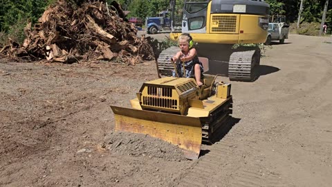 2-Year-Old Bulldozer Operator