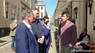 Keir Starmer being kicked out out of a British Pub is a Metaphor for how the Uk sees him 💥🦶🍺