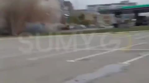 Russian Geran Drone Struck Kharkiv Buiding