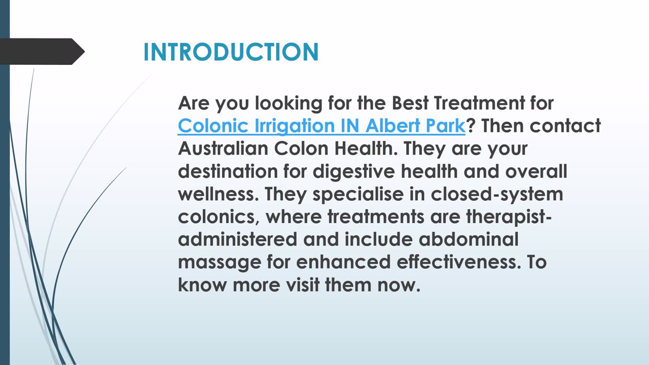The Best Treatment for Colonic Irrigation IN Albert Park