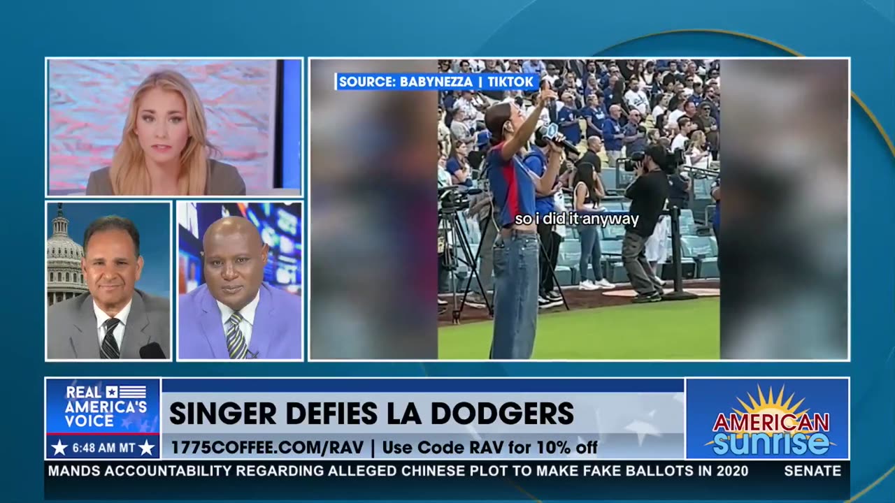 SINGER DEFIES THE L.A. DODGERS
