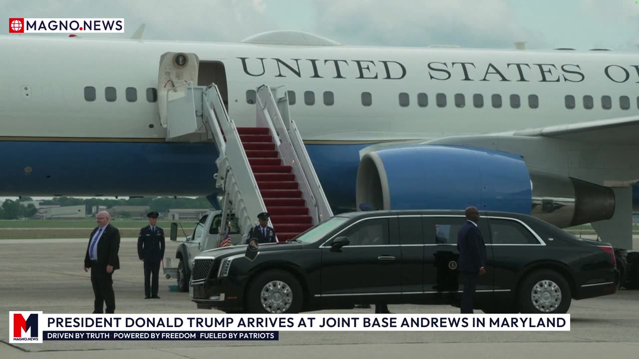 🇺🇸 President Trump arrives at Joint Base Andrews after Alligator Alcatraz Tour in Florida [LIVE]