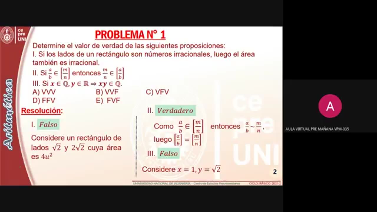 CEPRE UNI 2022 - 1 | Semana 17 | Aritmética S2