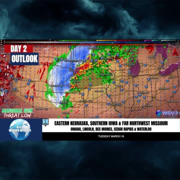 🌩️ Hail Risk Late Tues: NE, IA! Marginal Severe Threat! 3/17/25 #shorts