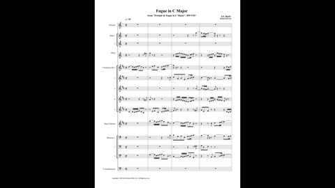 J.S. Bach – Fugue in C Major, BWV 547 (Woodwind Choir)