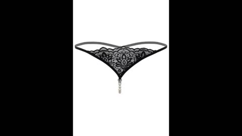 Unisex vstrings Beaded underwearseed beadsmales underwear- Pearl Womens crotchless Beaded G- string 