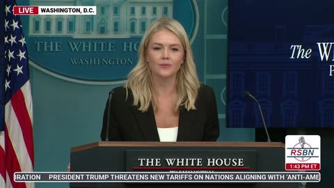 WATCH FULL: White House Press Secretary Karoline Leavitt Holds a Press Briefing - 7/7/25