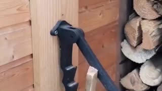 What do you think of this wall-mounted woodchopper?