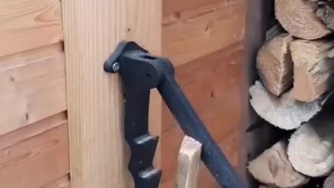 What do you think of this wall-mounted woodchopper?