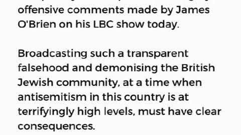 UK: 'Those who rule over us' will make sure it's goodbye to James O'Brian for offending them.