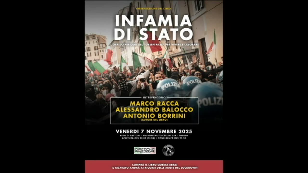INFAMIA DI STATO. Presentazione del libro