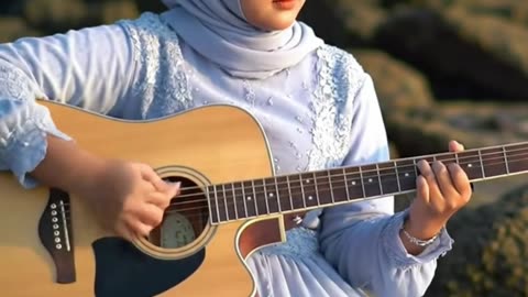 Warm Romantic Guitar | #shorts #acousticshorts #muslimah