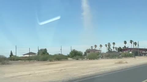 Dust Devil Spotted Rising Up Into The Air