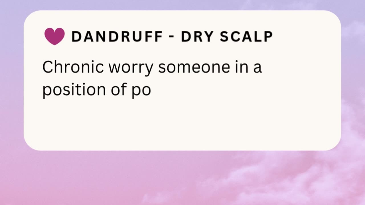 DANDRUFF ❤️