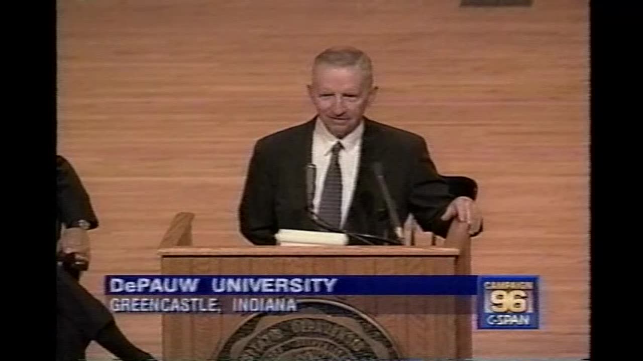 April 29, 1996 - Indiana Ubben Lecture by Ross Perot Draws National Coverage