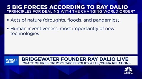 Regarding Trump's tariffs, Ray Dalio: I acknowledge the issue, I am quite