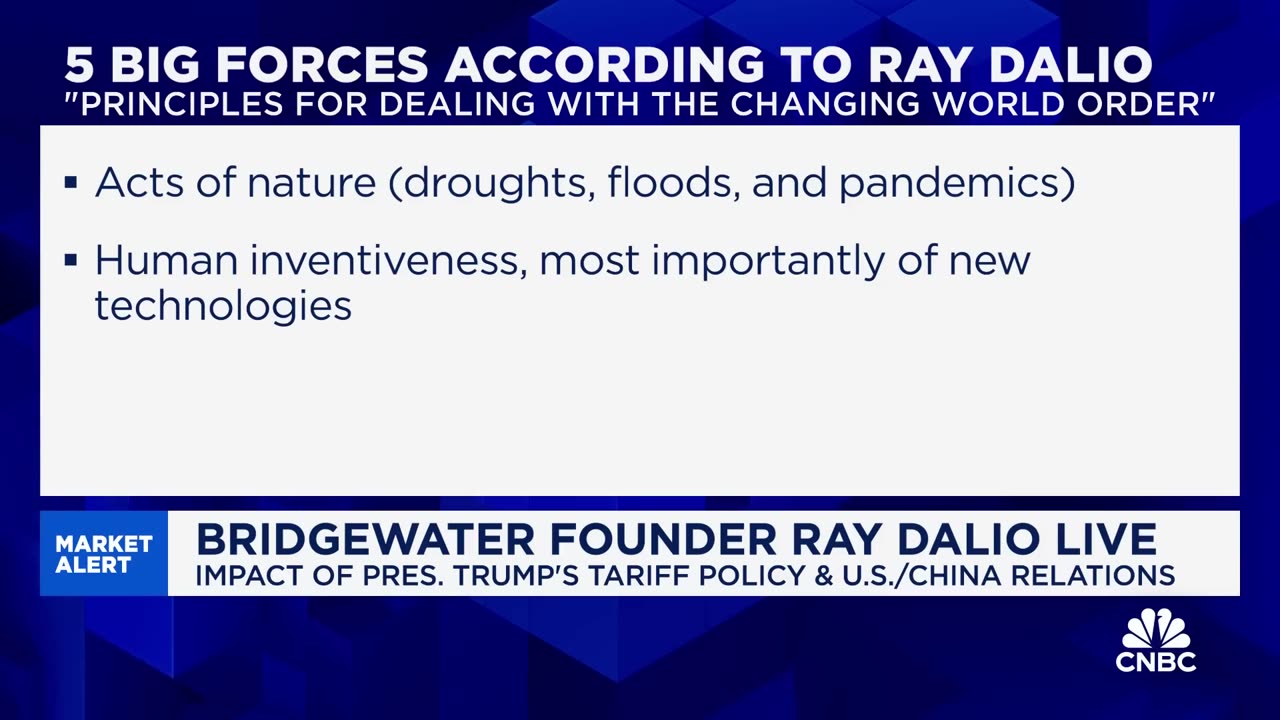 Regarding Trump's tariffs, Ray Dalio: I acknowledge the issue, I am quite