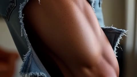 Massive Female Leg Flexing: Quads vs. Pants