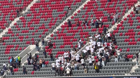 Soccer Fans Brawl In Stadium Nosebleeds