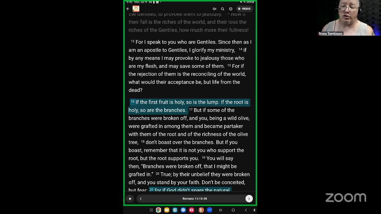 Jul 28th, Day 209 - LIVE - Reading The One Year Bible Together