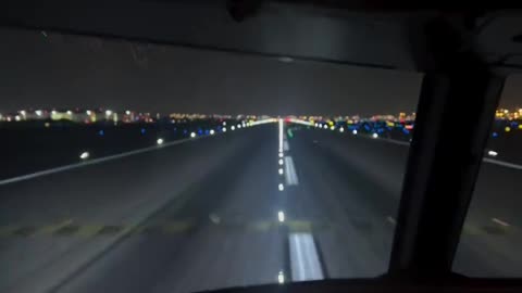 Excellent landing from the cockpit view