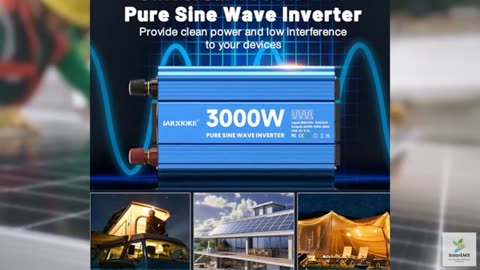 3000 Watt Pure Sine Wave Power Inverter 24V DC to 110V 120V Converter for Home,