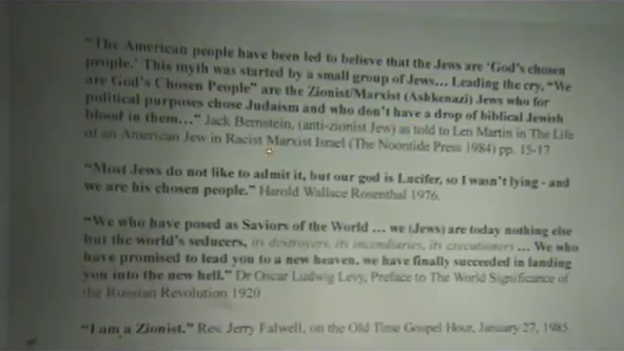 James Wickstrom - ((They)) themselves tell us who they are - May 4, 2013