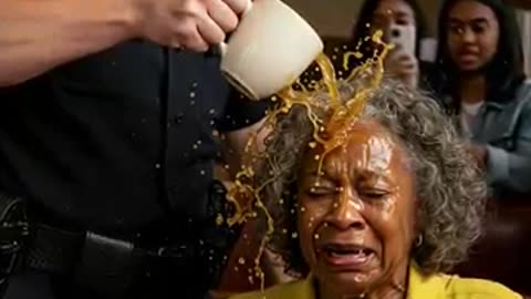 Racist Cop pours coffee on a Quiet Black Woman — He Had No Idea Who She Raised. #agediscrimination
