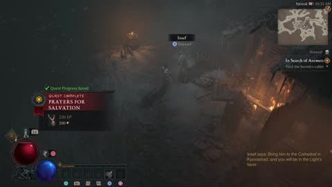 Diablo IV talk to Iosef