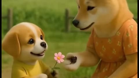 AI Dog love with mother #ai #cuteanimals #doganimation#short #shortsfeed #animals #ai #shortvideo