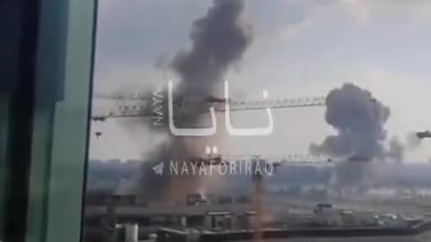 Footage of Mossad international terror HQ inside occupied Palestine being decimated..