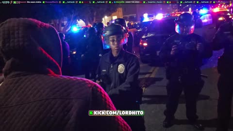 Bunch of Mexicans yell at Mexican LAPD Cops