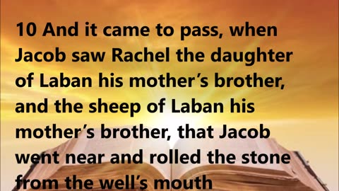 Jacob meets Rachel at the well