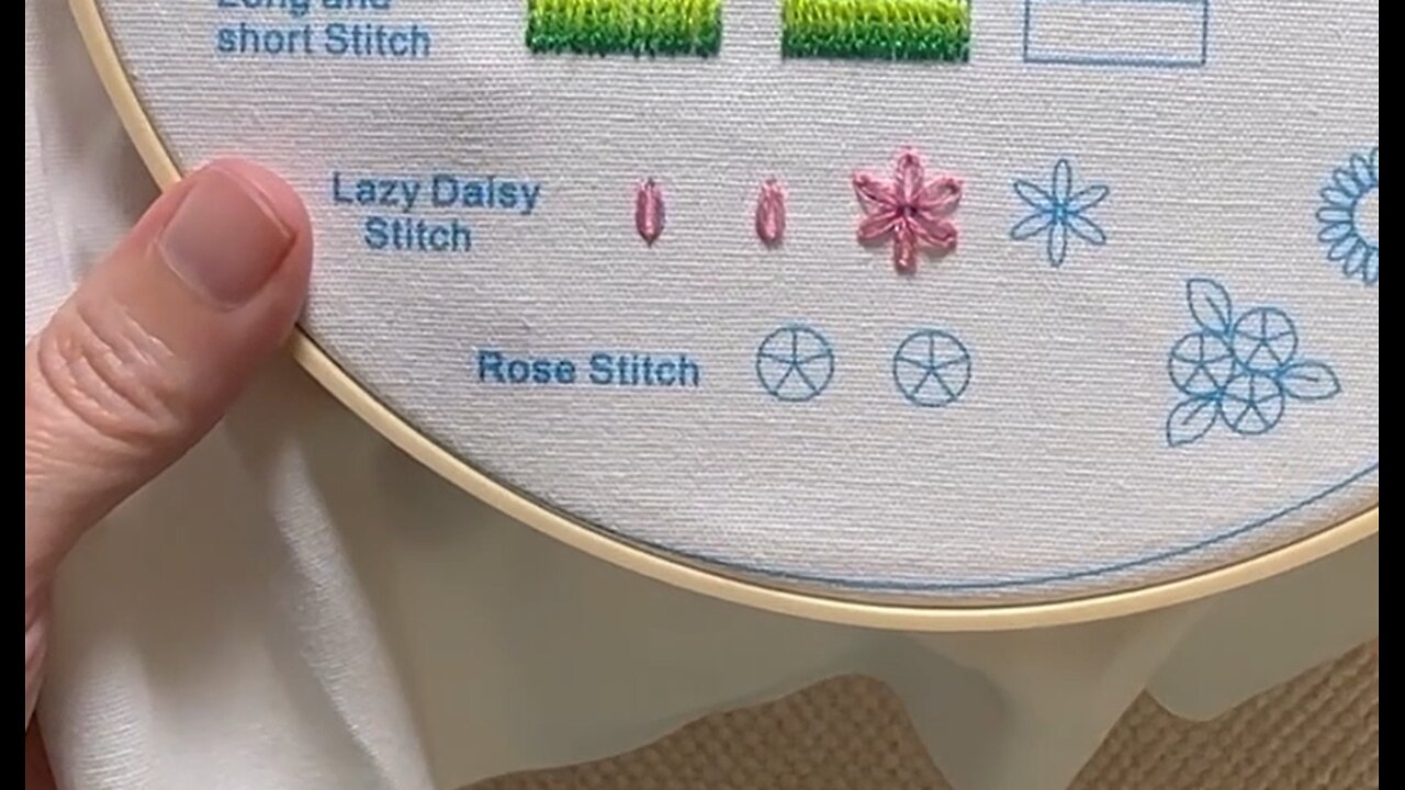 Embroidery (Lesson 7): Lazy Daisy Stitch
