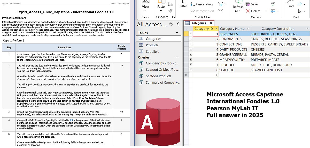 Exp19_Access_Ch02_Capstone - International Foodies 1.0 - Microsoft Access (Full answer in 2025)