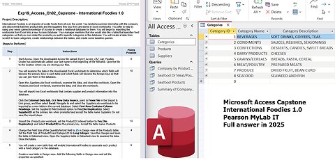 Exp19_Access_Ch02_Capstone - International Foodies 1.0 - Microsoft Access (Full answer in 2025)