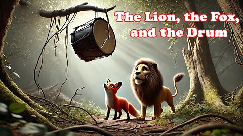 The Lion, the Fox, and the Drum | Overcoming Fear with Truth | Animated Moral Story