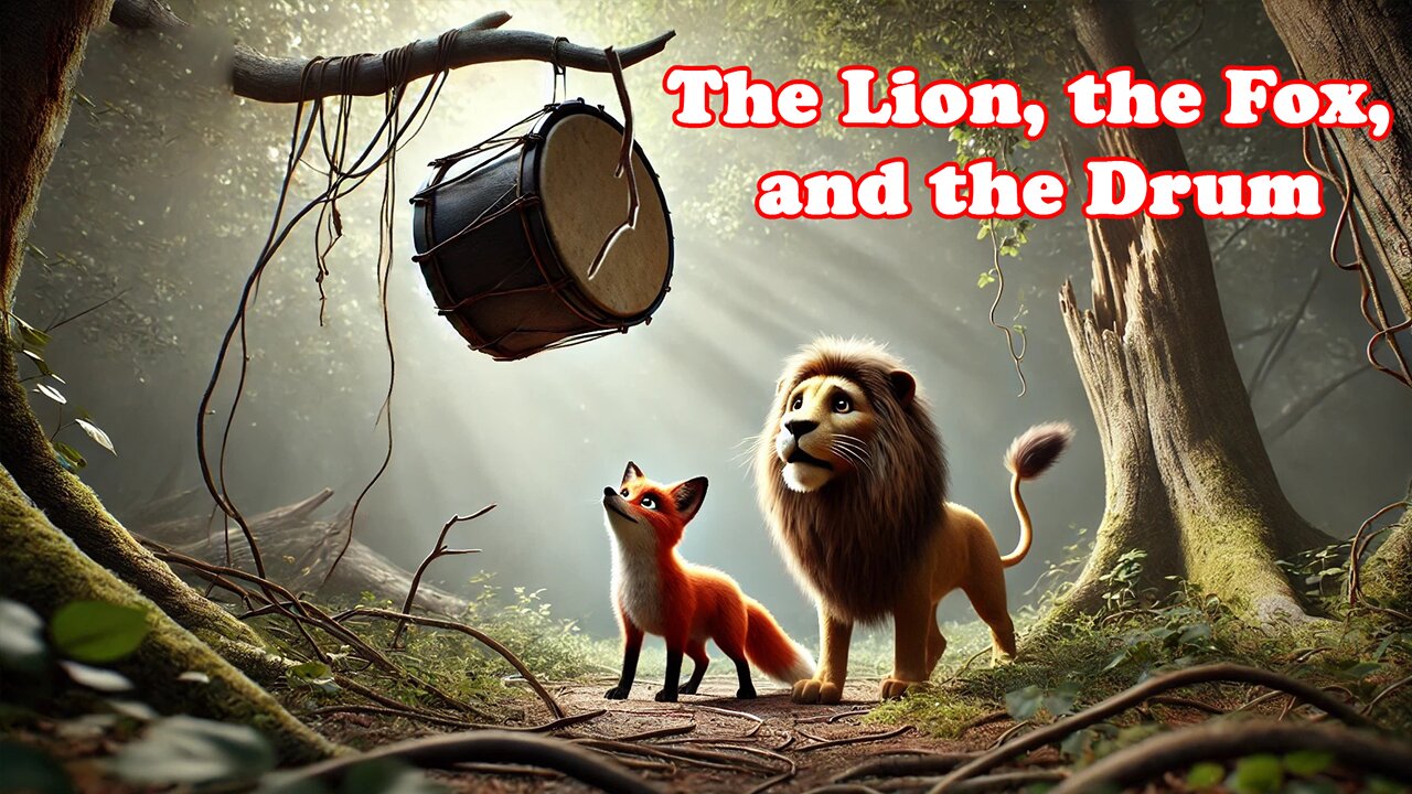 The Lion, the Fox, and the Drum | Overcoming Fear with Truth | Animated Moral Story