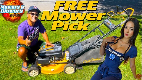 Free Facebook Marketplace Cub Cadet Lawnmower pick! Will it run?