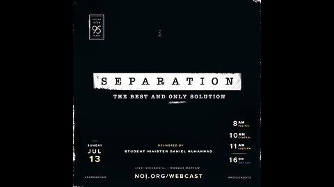 SEPARATION * THE BEST AND ONLY SOLUTION