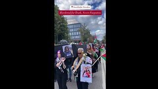 People in Stockholm, Sweden, held a symbolic funeral to honor journalists killed by Israeli forces in GAZA