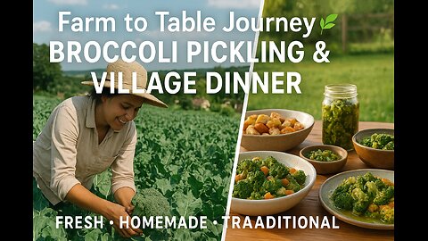 "From Farm to Table: Harvesting Broccoli, Traditional Pickling & Delicious Home-Cooked Meals"