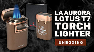 🔥 Unboxing the La Aurora Lotus T7 Quad-Flame Torch Lighter – Copper Finish