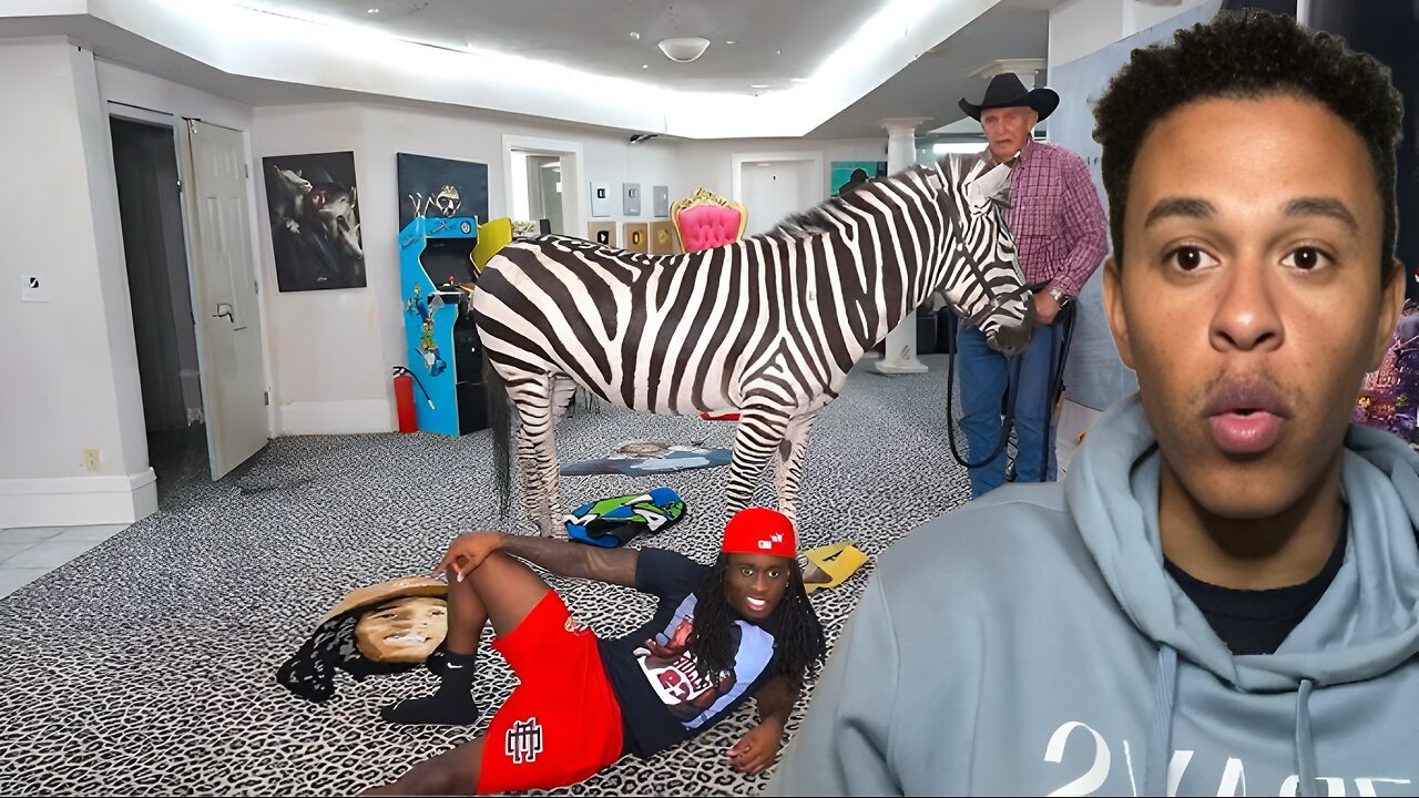 Terry Simmons Reacts To Kai Cenat Brings A Real Zebra in His Room on Stream!