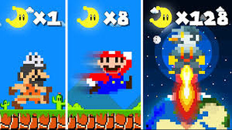 Super Mario Bros. but Moons = TIME TRAVEL... - Game Animation