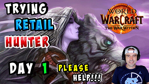 🔴LIVE - TRYING FIRST WOW RETAIL HUNTER AS ALLIANCE ON HORDE PVP SERVER - DAY 1