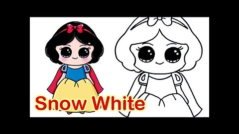 How to Draw Disney Princess Snow White Cute and Easy