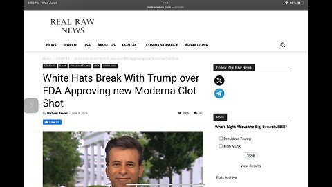 White Hats Break With Trump over FDA Approving new Moderna Clot Shot