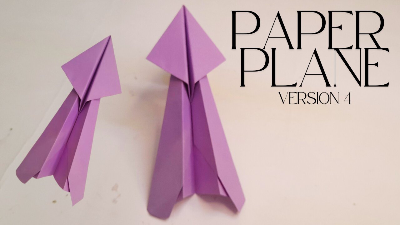 How to Fold Paper Plane Version 4: Cool Paper Craft Tutorial